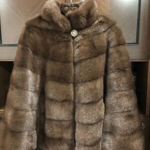 Classic Brown Fur Coat - Women Jackets & Coats